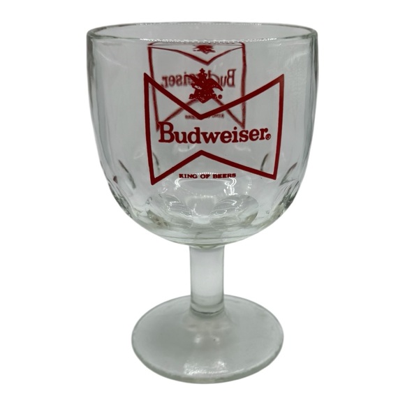 Budweiser Clear Glass with Red Emblem - Picture 1 of 4